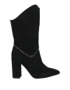 Martina Woman Ankle Boots Black Size 7 Leather In Black