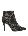 Martina Woman Ankle Boots Charcoal Size 8 Leather In Grey