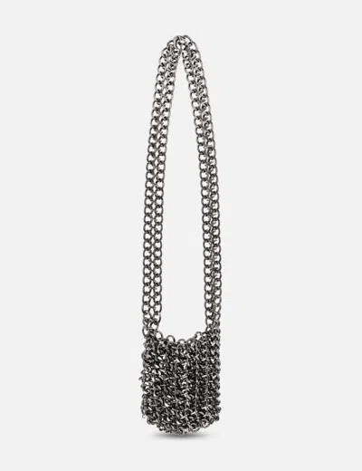 Martine Ali Chainmail Crossbody Bag - Gunmetal In Metallic