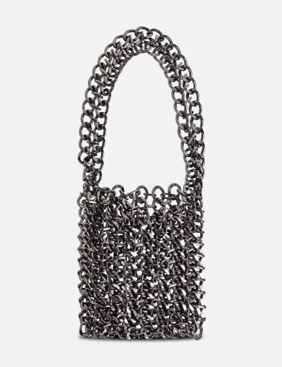 Martine Ali Chainmail Shoulder Bag - Gunmetal In Metallic