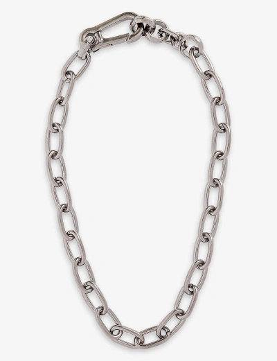 Martine Ali Mens Silver Gunnar 925 Sterling Silver-plated Brass Necklace