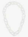 MARTINE ALI MARTINE ALI MEN'S SILVER BIAS LANYARD-CLASP 925 STERLING-SILVER PLATED BRASS NECKLACE
