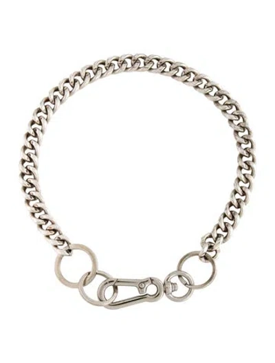 Pre-owned Martine Ali Pare Curb Choker Necklace, 16" In Multicolor