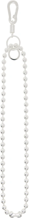 Martine Ali Silver Ballchain Lanyard Keychain In Silver