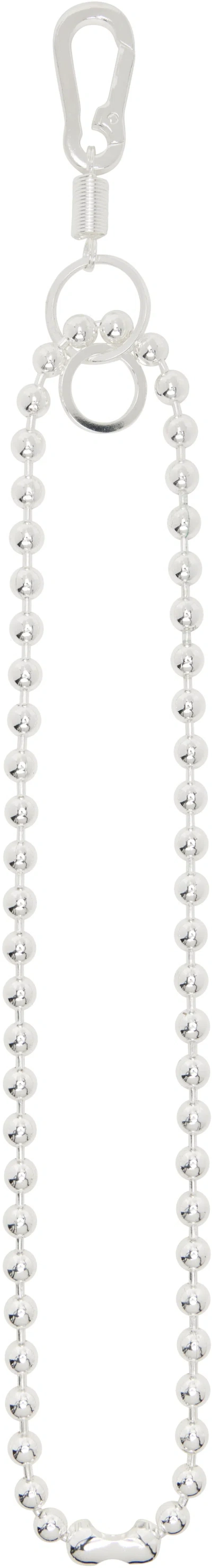 Martine Ali Silver Ballchain Lanyard Keychain
