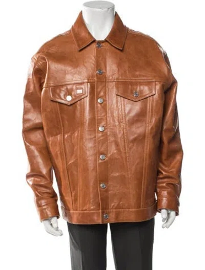Pre-owned Martine Rose 2019 Leather Jacket W/ Tags In Brown