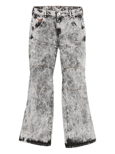 Martine Rose Acid-wash Jeans In Gray
