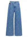Martine Rose Monogram-print Straight-leg Jeans In Blue