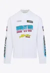 Shop Martine Rose All-over Patch Prints Long-sleeved T-shirt In White