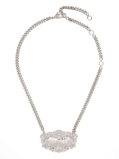 Martine Rose Bait Necklace In Silver