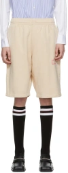Martine Rose Beige Cotton Shorts In Stone