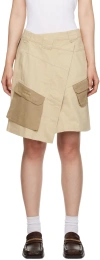 Martine Rose Beige Wrap Midi Skirt In Beige
