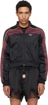 Martine Rose Shrunken Tech Jacket Contrast Trim Design In Black