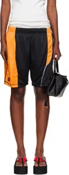 Martine Rose Black & Yellow Collage Football Shorts In Black