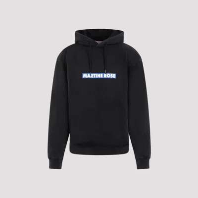 MARTINE ROSE BLACK CLASSIC COTTON HOODIE