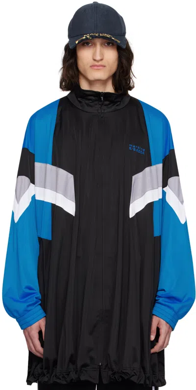 Martine Rose Black Compressed Jacket In Black / Blue / Grey