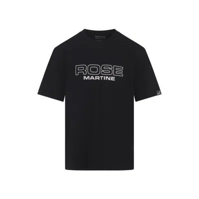 MARTINE ROSE BLACK COTTON CLASSIC T-SHIRT