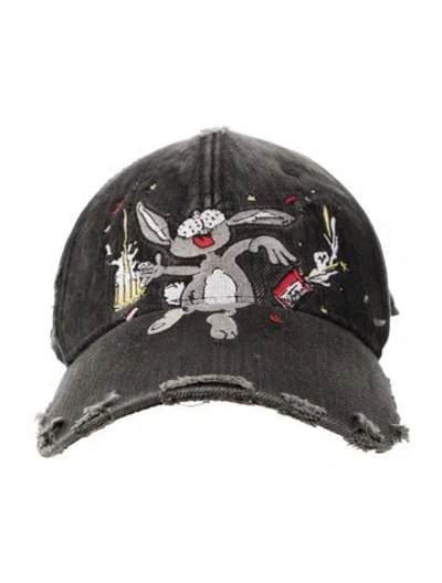 Pre-owned Martine Rose Black Embroidered Cap