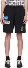 Martine Rose Tech Jersey Football Shorts Patches In Blk