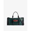 Martine Rose Extreme Sports Faux-leather Holdall Bag Black-green In Black-green
