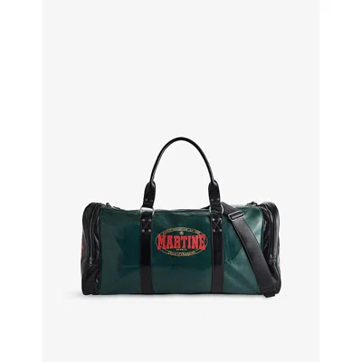 Martine Rose Extreme Sports Faux-leather Holdall Bag Black-green