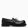 MARTINE ROSE BLACK LEATHER LOAFER WITH RING DETAIL