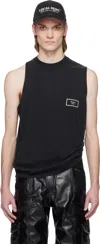 Martine Rose Martin Rose Logo Vest Men In Black Washed