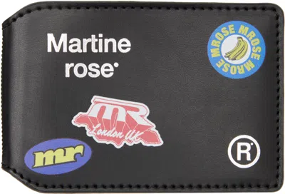 Martine Rose Black Oyster Card Wallet In Black Stickers