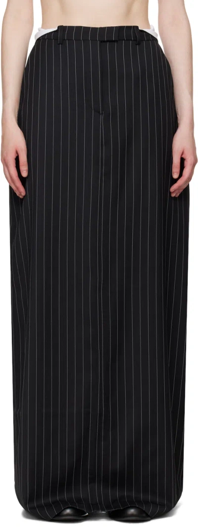 Martine Rose Rolled Waistband Tailored Skirt In Black