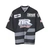Martine Rose Oversized Hockey T-shirt Graphic Print In Black