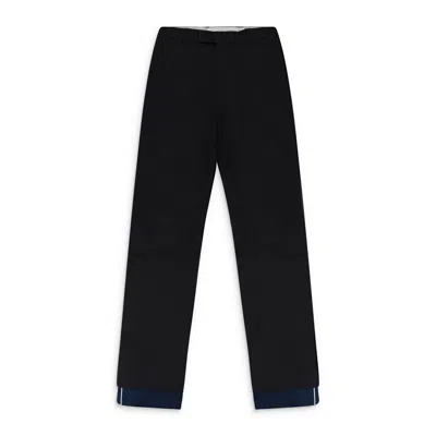 Martine Rose Black Sports Hem Trousers In Blue