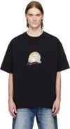 Martine Rose Black Ss Oversized T-shirt In Black High On Hope