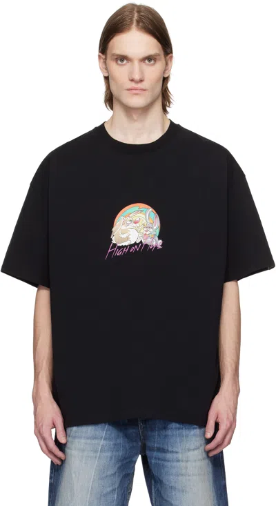 Martine Rose Black Ss Oversized T-shirt In Black High On Hope