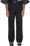 Martine Rose Black Tailored Track Trousers In Black