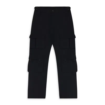 Martine Rose Black Woven Twist Seam Cargo Trousers