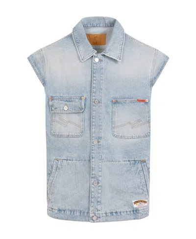 MARTINE ROSE BLEWAS DENIM GILET