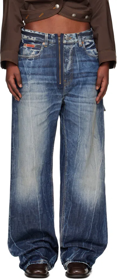Martine Rose Blue Casual Jeans In Blu Blue Acid