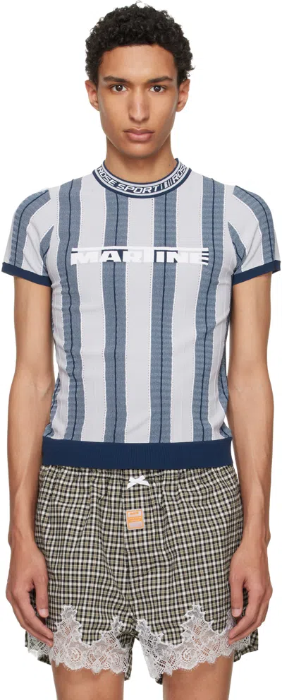 Martine Rose Striped Graphic T-shirt In Multi