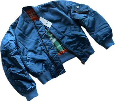 Pre-owned Martine Rose Bomber Jacket Ma-1 Padded In Blue