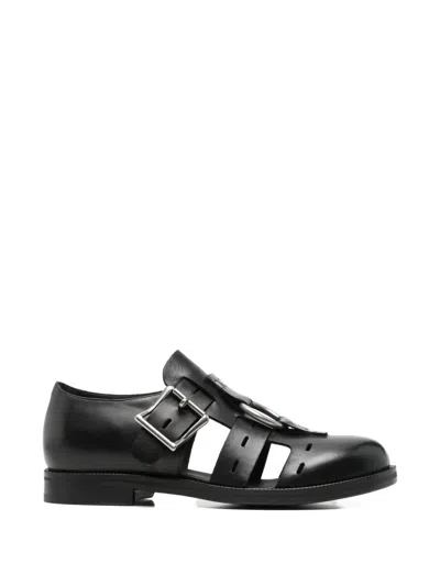Martine Rose Bondage Belt Sandals In Black