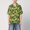 Martine Rose Green Bowling Shirt With Abstract Pattern In Green