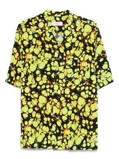 Martine Rose Bowling Shirt With Print In Yellow