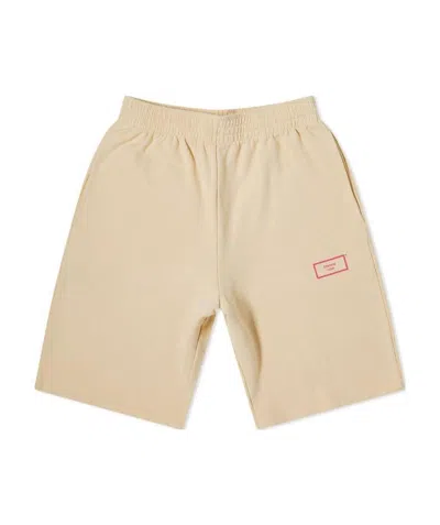 Martine Rose Box Logo-print Track Shorts In Nude
