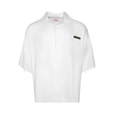 Pre-owned Martine Rose Boxy Hawaiian Shirt 'white/scribble'