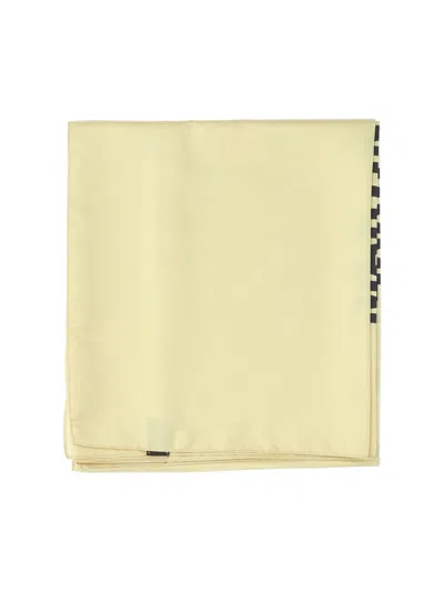 Martine Rose Bright 100% Silk Scarf In Yellow