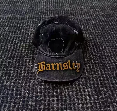 Pre-owned Martine Rose Broke The Ink Wash Baseball Cap In Black