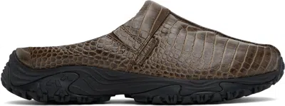 Martine Rose Brown Clarks Edition Clog Slip-on Loafers In Brown Croc