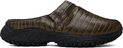 Martine Rose Brown Clarks Edition Loafers In Brown Croc