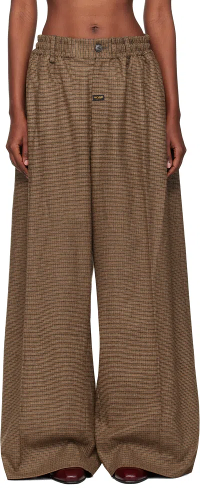 Martine Rose Brown Extreme Wide Leg Tailored Trousers