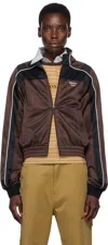Martine Rose Brown Shrunken Track Jacket In Brw Brown